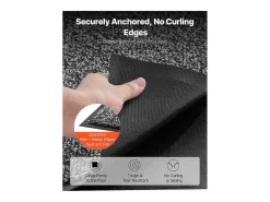 Alfombra de Entrada SucceBuy, 152,4 x 91,4 cm, Felpudo Exterior Interior con Reverso Antideslizante PVC, Resistente Y Lavable, Atrapa Polvo, Gris