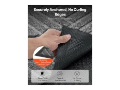 Alfombra de Entrada SucceBuy, 156x91,4 cm, Felpudo Exterior Interior Moderno Elegante, con Reverso Antideslizante TPE, Resistente Lavable, Atrapa Polvo, Gris