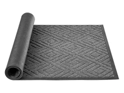 Alfombra de Entrada SucceBuy, 156x91,4 cm, Felpudo Exterior Interior Moderno Elegante, con Reverso Antideslizante TPE, Resistente Lavable, Atrapa Polvo, Gris