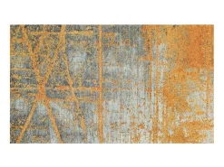 alfombra de entrada 70x120 tejida rectángulo naranja estampado abstracto RÚSTICO