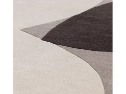 Alfombra de estilo medio siglo, hecha a mano 100% lana - 200x290cm - gris, crema, naranja - Reef Mid Century