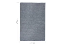 Alfombra de exterior de tejido plano 120x170 cm Azul