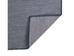 Alfombra de exterior de tejido plano azul 80x250 cm