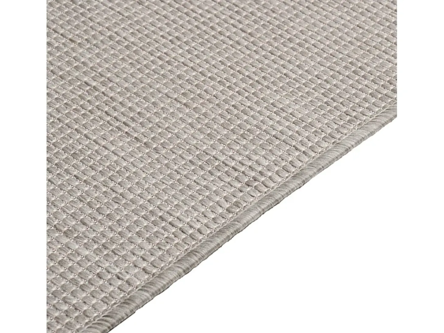 Alfombra de exterior de tejido plano gris taupe 140x200 cm ES27894