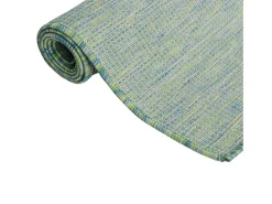 Alfombra de exterior de tejido plano turquesa 200x280 cm