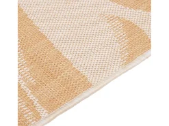 Alfombra de exterior de tejido plano con estampado de hojas de 80 x 150 cm