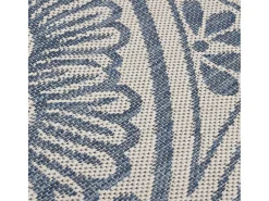 Alfombra de exterior de tejido plano rayas azules 80x250 cm