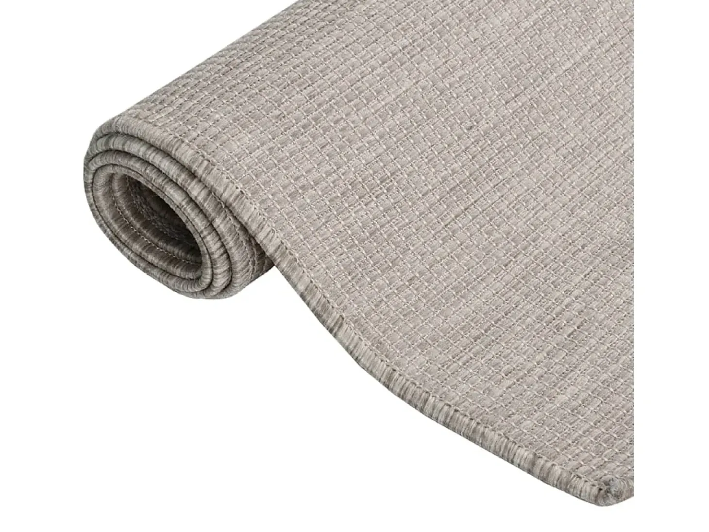 Alfombra de exterior de tejido plano gris taupe 120x170 cm