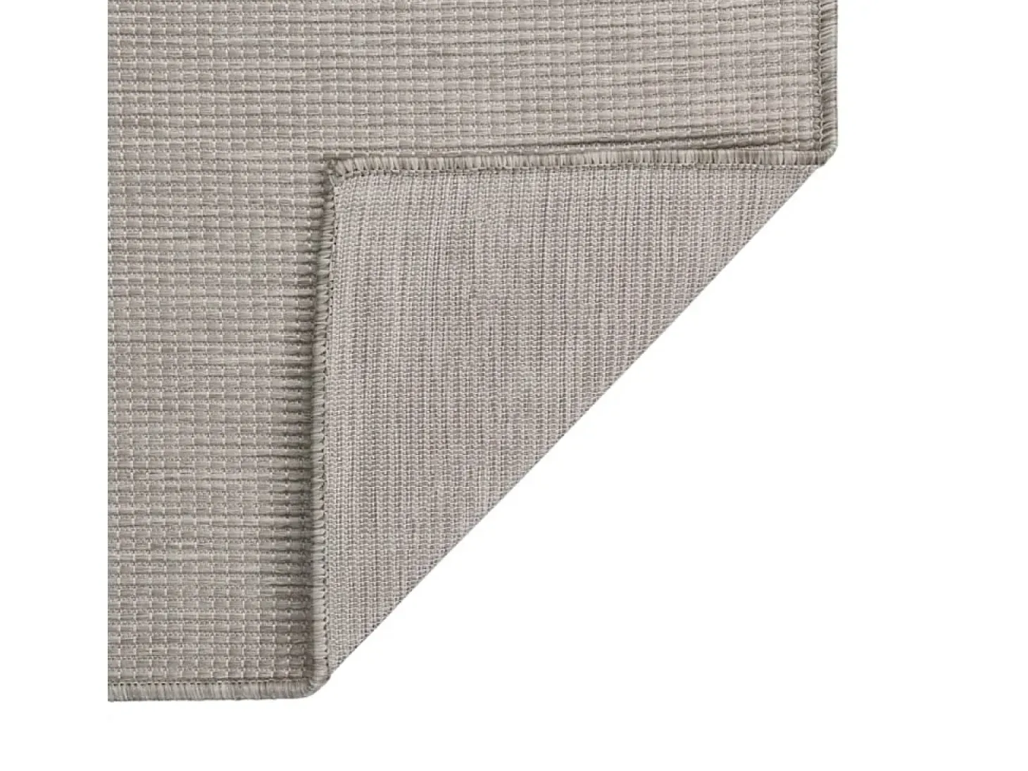 Alfombra de exterior de tejido plano gris taupe 120x170 cm