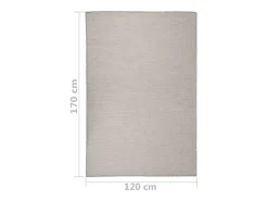 Alfombra de exterior de tejido plano gris taupe 120x170 cm