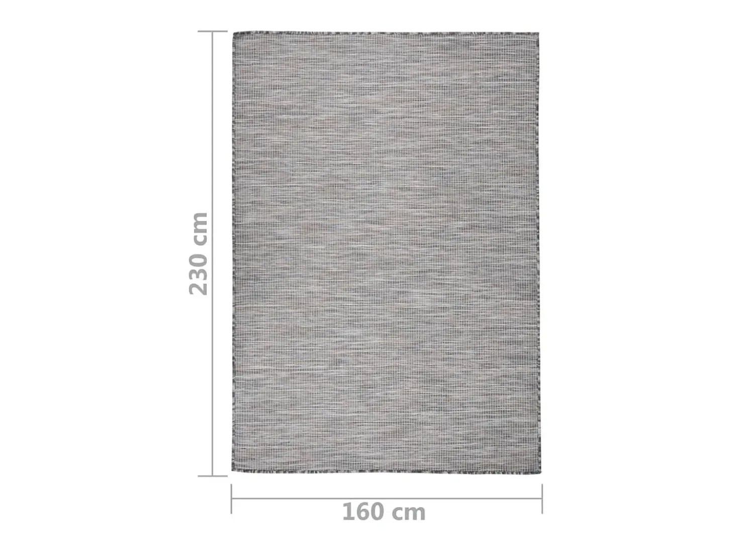 Alfombra de exterior de tejido plano marrón y azul 160x230 cm