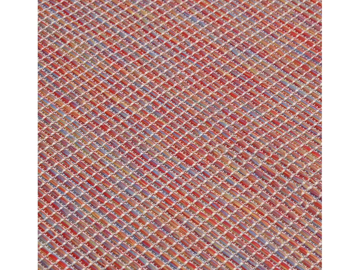 Alfombra de exterior de tejido plano rojo 120x170 cm