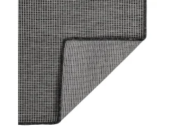 Alfombra de exterior de tejido plano gris 140x200 cm