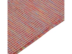 Alfombra de exterior de tejido plano rojo 120x170 cm ES17541