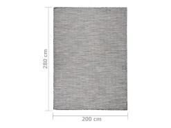 Alfombra de exterior de tejido plano marrón y azul 200x280 cm