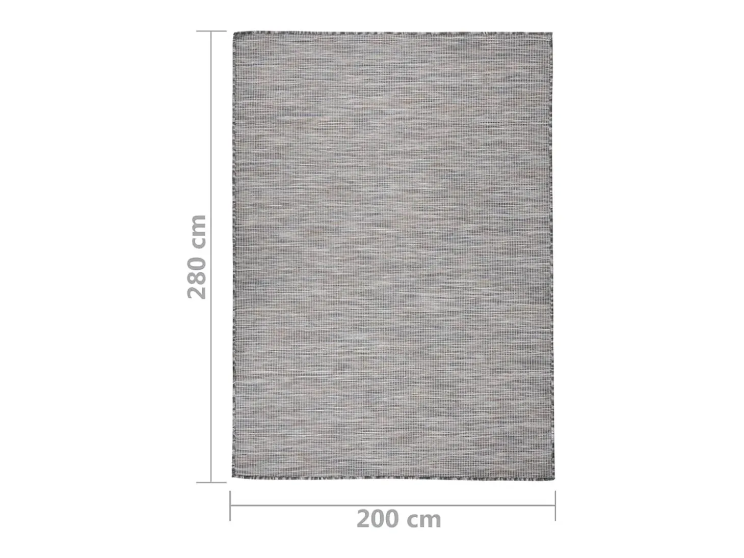 Alfombra de exterior de tejido plano marrón y azul 200x280 cm