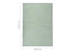 Alfombra de exterior de tejido plano turquesa 140x200 cm