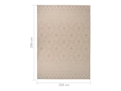 Alfombra de exterior de tejido plano rayas marrones 200x280 cm