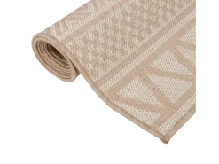 Alfombra de exterior de tejido plano rayas marrones 200x280 cm