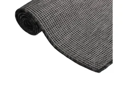 Alfombra de exterior de tejido plano gris 140x200 cm