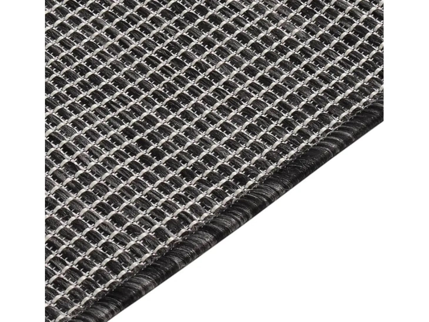 Alfombra de exterior de tejido plano gris 140x200 cm