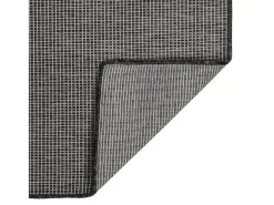 Alfombra de exterior de tejido plano gris 140x200 cm