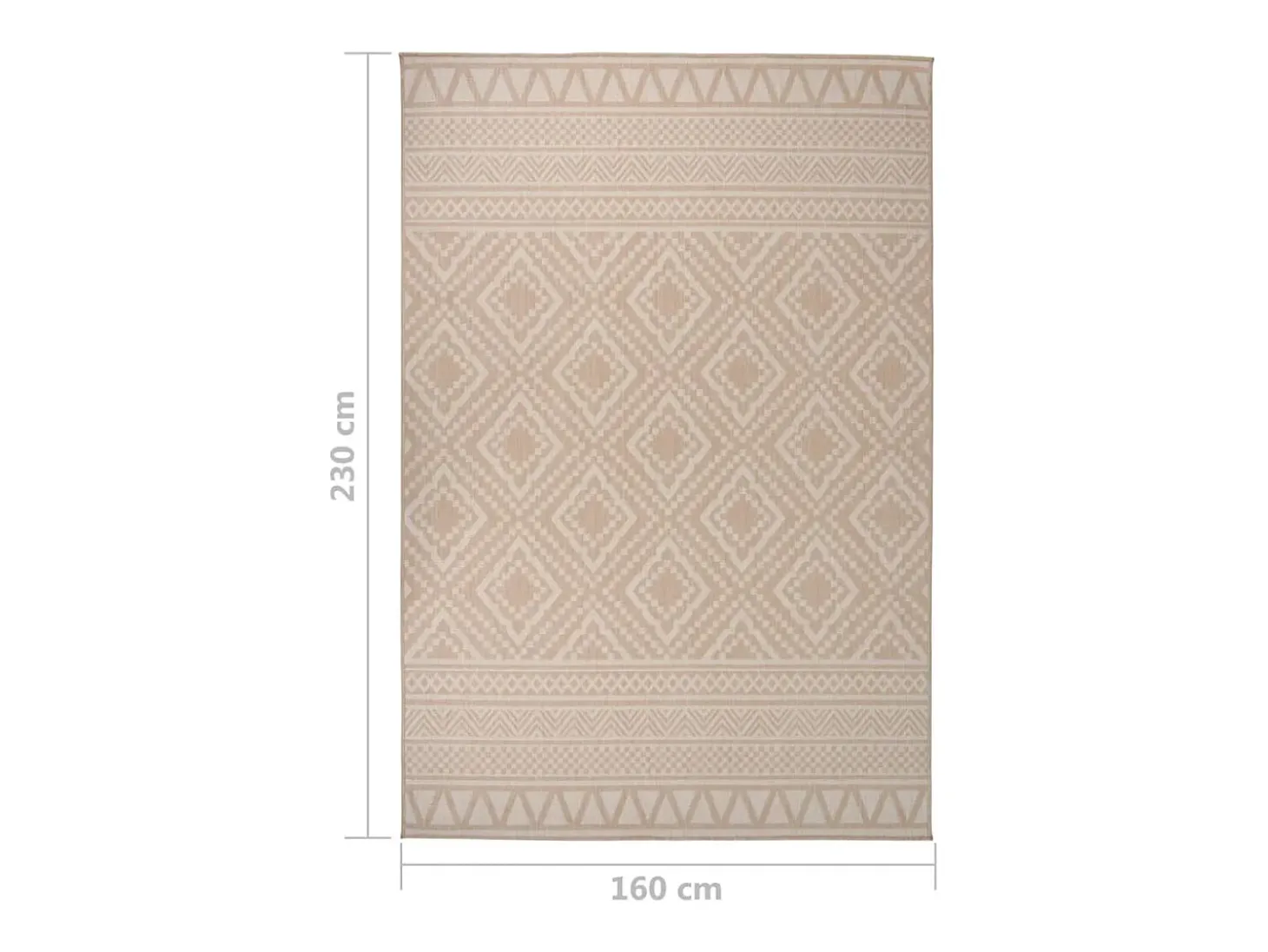 Alfombra de exterior de tejido plano 160x230 cm Rayas marrones