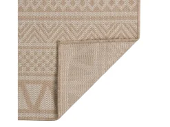 Alfombra de exterior de tejido plano 160x230 cm Rayas marrones