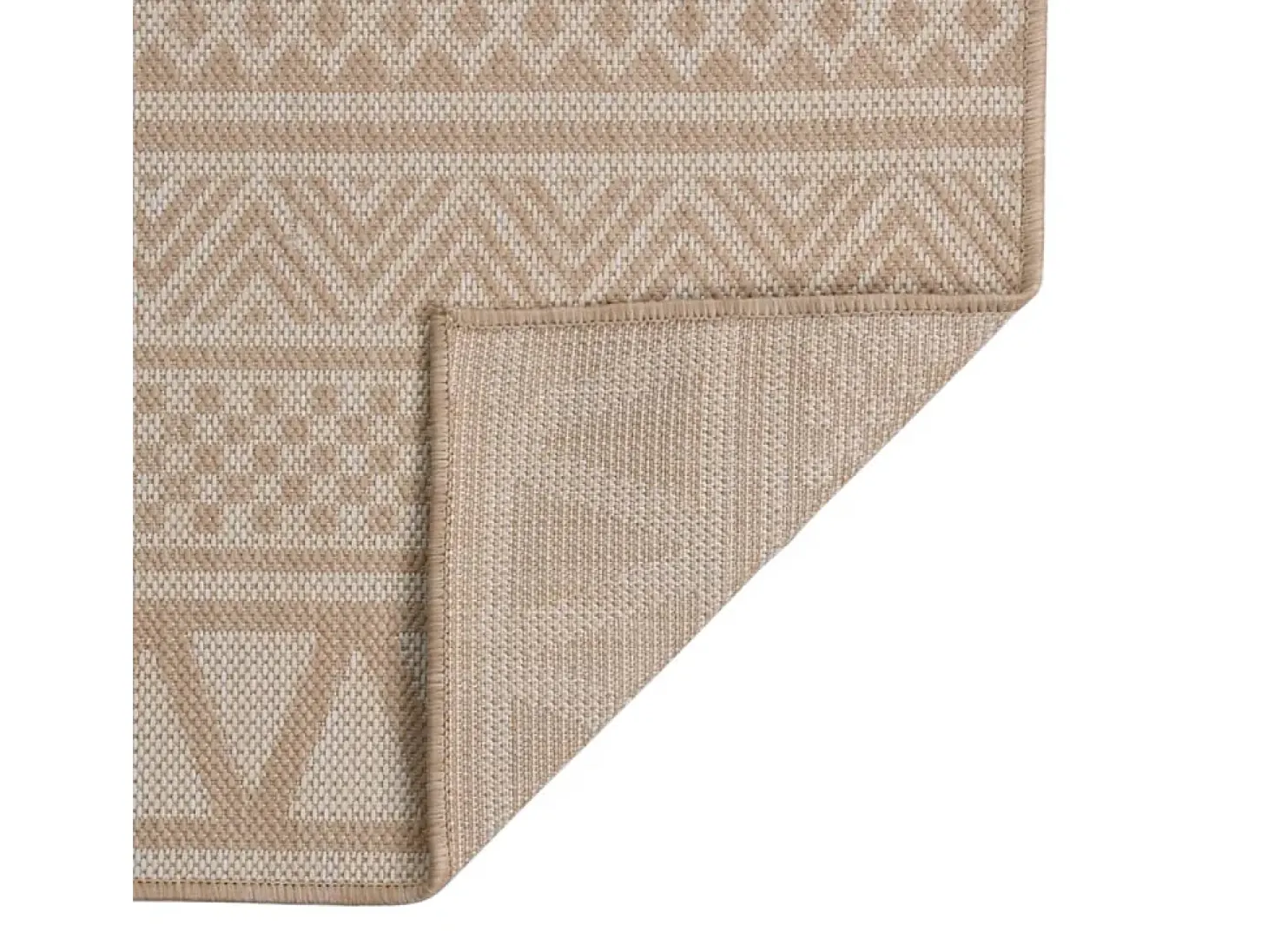 Alfombra de exterior de tejido plano 160x230 cm Rayas marrones