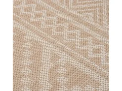 Alfombra de exterior de tejido plano 160x230 cm Rayas marrones