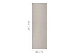 Alfombra de exterior de tejido plano gris taupe 80x250 cm