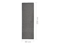 Alfombra de exterior de tejido plano gris 80x250 cm