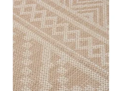 Alfombra de exterior de tejido plano 120x170 cm Rayas marrones