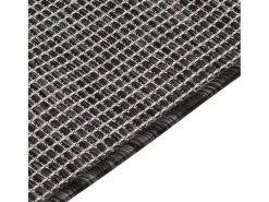 Alfombra de exterior de tejido plano gris 140x200 cm ES50144