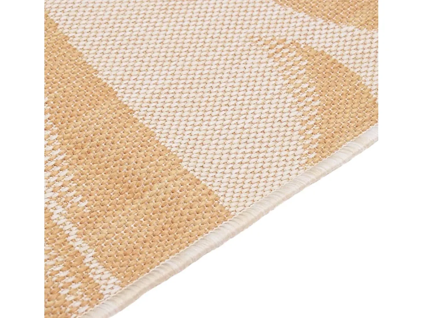 Alfombra de exterior tejido plano estampado de hoja 80x250 cm