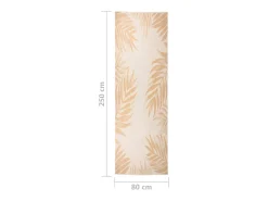 Alfombra de exterior tejido plano estampado de hoja 80x250 cm