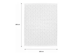 Alfombra de exterior/interior con motivos exóticos azul