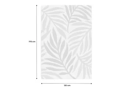 Alfombra de interior/exterior, estampado beige y mostaza, poliéster
