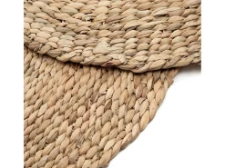 Alfombra de Jacinto de Agua Natural 200 - Estilo Boho - Hecho a Mano - Tamaño Mediano
