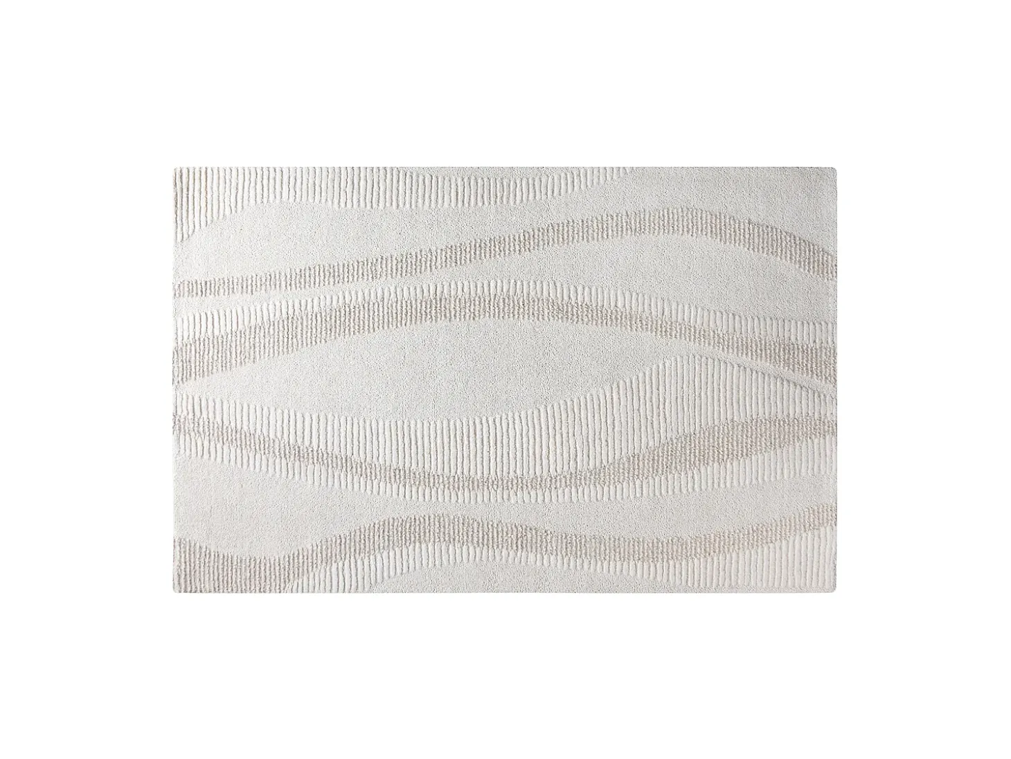 Alfombra de lana 100% en relieve, tufted a mano, 160 x 230, Marfil, SIRELIA