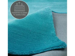 Alfombra de lana con degradado de color 190x290 cm Turquesa Wool Comfort