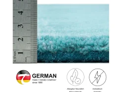 Alfombra de lana con degradado de color 90x160 cm Turquesa Wool Comfort