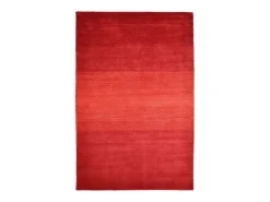 Alfombra de lana con degradado de color 190x290 cm Rojo Wool Comfort