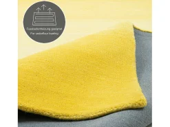 Alfombra de lana con degradado de color 90x160 cm Amarillo Wool Comfort