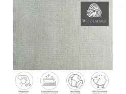 Alfombra de lana con degradado de color 160x230 cm Gris Wool Comfort