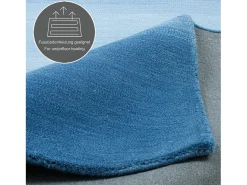 Alfombra de lana con degradado de color 60x90 cm Azul Wool Comfort