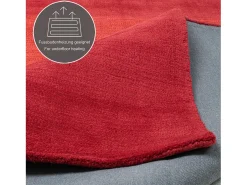 Alfombra de lana con degradado de color 90x160 cm Rojo Wool Comfort