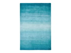 Alfombra de lana con degradado de color 60x90 cm Turquesa Wool Comfort