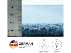 Alfombra de lana con degradado de color 190x290 cm Azul Wool Comfort
