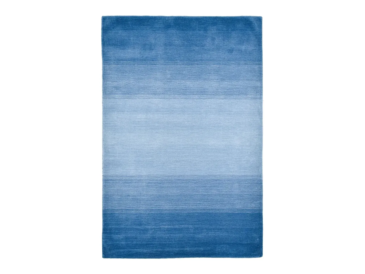 Alfombra de lana con degradado de color 160x230 cm Azul Wool Comfort
